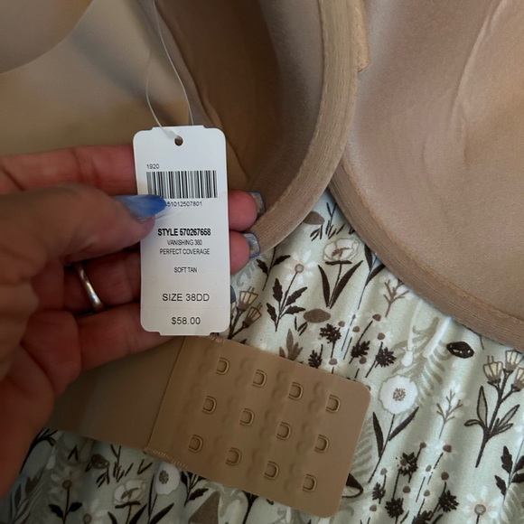 Soma vanishing perfect coverage soft tan bra NWT 38DD - Picture 5 of 5